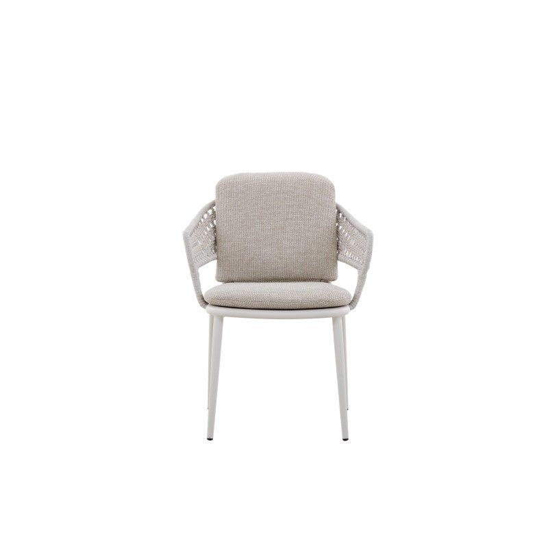 Bossa Outdoor Rope Dining Chair with Arm with Cushion
