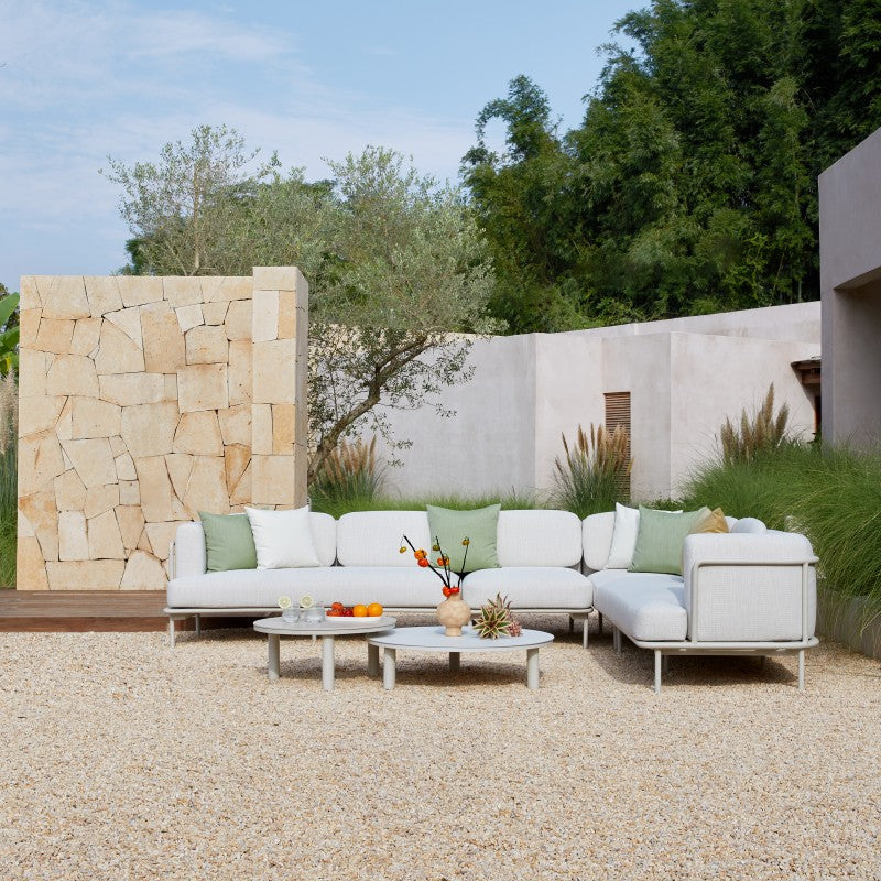 Kingland 7 Seater Outdoor Aluminium Lounge in Beige