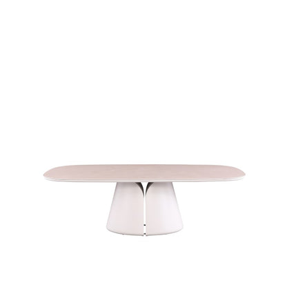 Tulip Ceramic Outdoor Dining Table 240 cm in Beige
