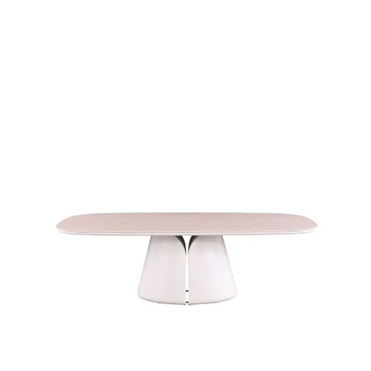 Tulip Ceramic Outdoor Dining Table 240 cm in Beige