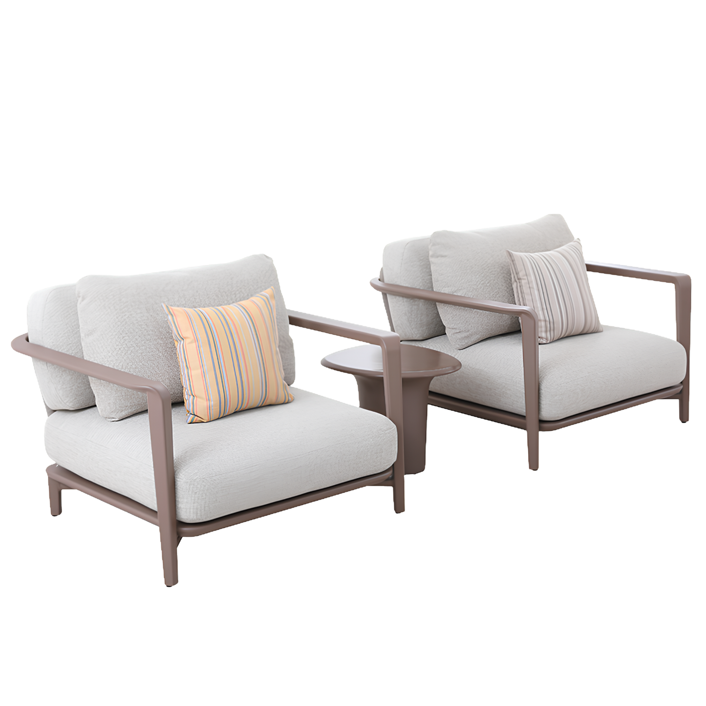 Aurora 2 Seater Outdoor Rope Lounge in Light Brown