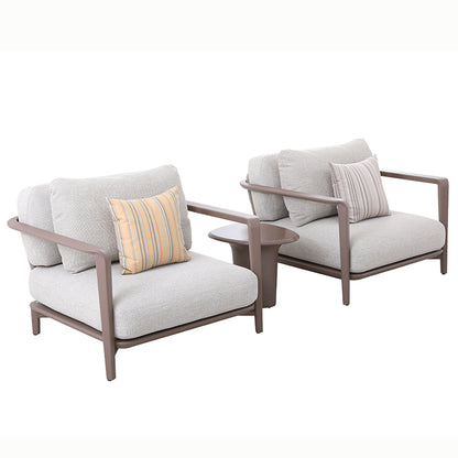 Aurora Outdoor Rope Lounge in Light Brown