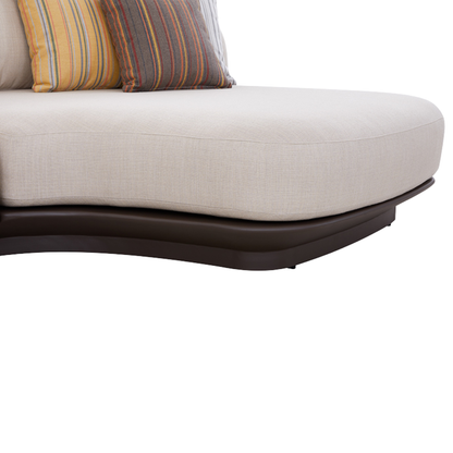 Bossa 6 Seater Outdoor Rope Lounge with Teak Side Panel