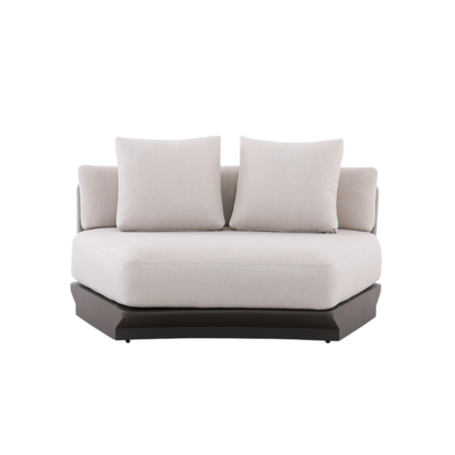 Bossa 6 Seater Outdoor Rope Lounge with Teak Side Panel