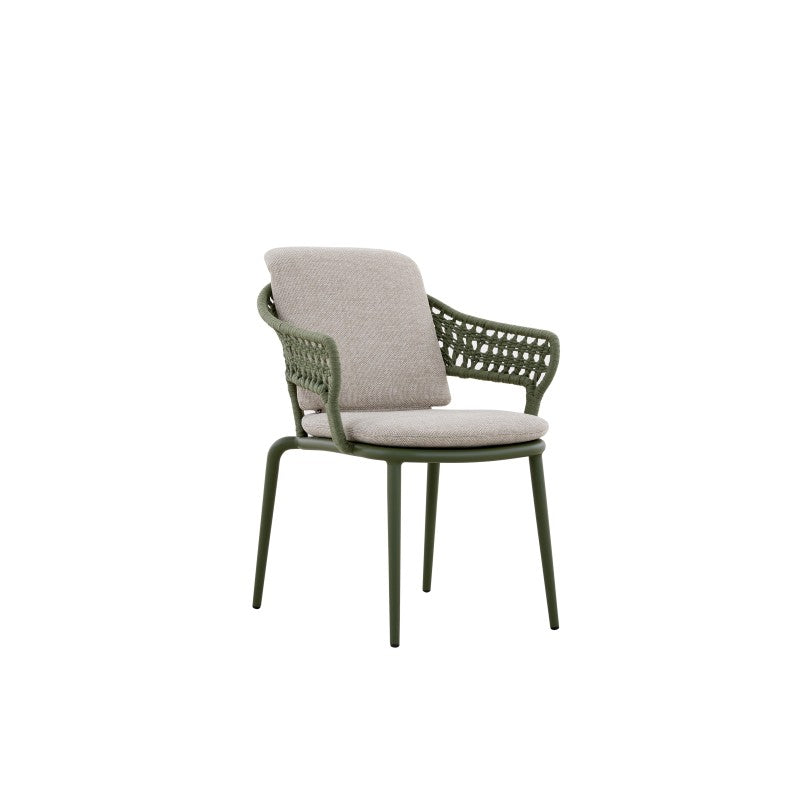 Bossa Outdoor Rope Dining Chair with Arm with Cushion