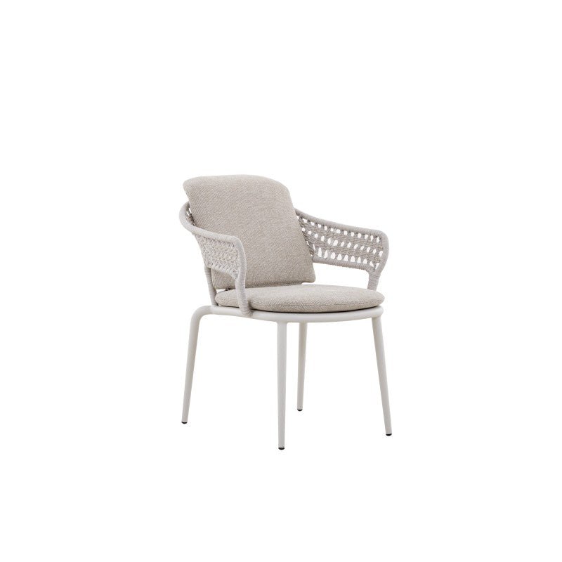 Bossa Outdoor Rope Dining Chair with Arm with Cushion