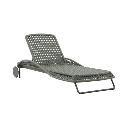 Bossa Outdoor Rope Sunlounger in Blackish Green