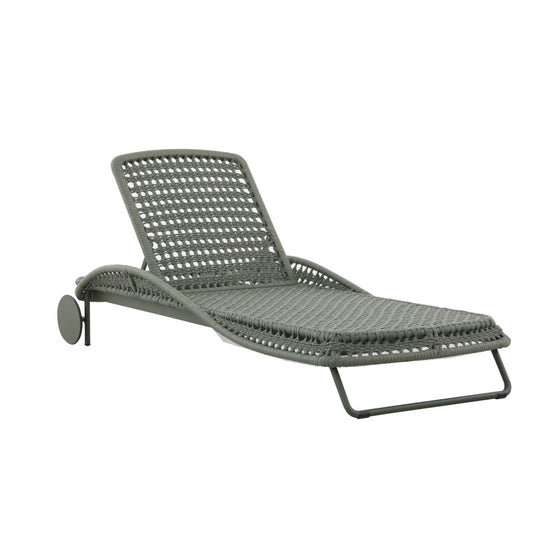 Bossa Outdoor Rope Sunlounger in Blackish Green