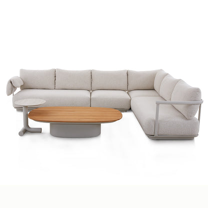 Cocoon 6 Seater Aluminium Outdoor Lounge in Beige
