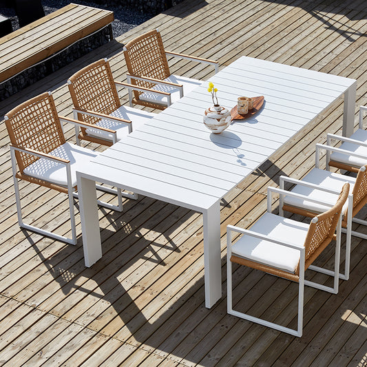 Sunrise Outdoor Aluminium Dining Table 220 cm with 6 Chairs