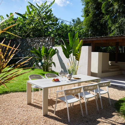 Sunrise Outdoor Ceramic Dining Table 240 cm with 6 Chairs