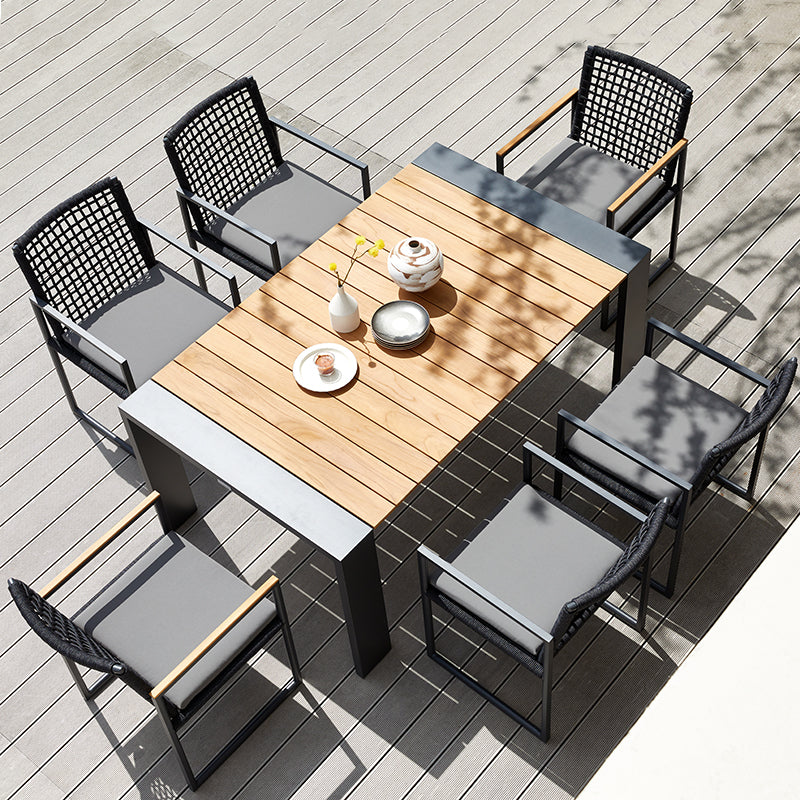 Sunrise Outdoor Teak Dining Table 167 cm with 6 Chairs