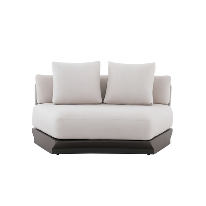Bossa 6 Seater Outdoor Rope Lounge with Teak Side Panel