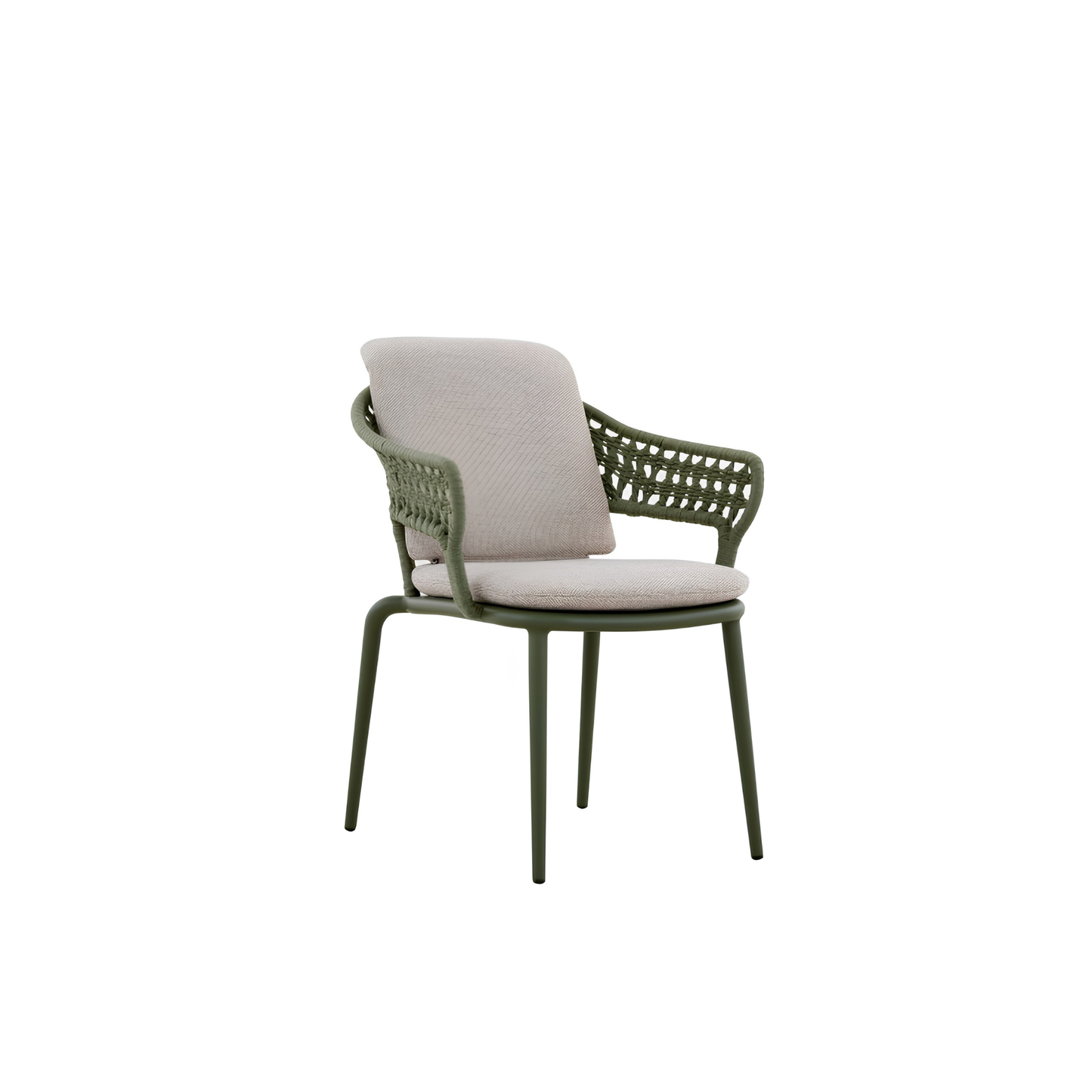 Bossa Outdoor Rope Dining Chair with Arm with Cushion