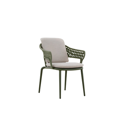 Bossa Outdoor Rope Dining Chair with Arm with Cushion