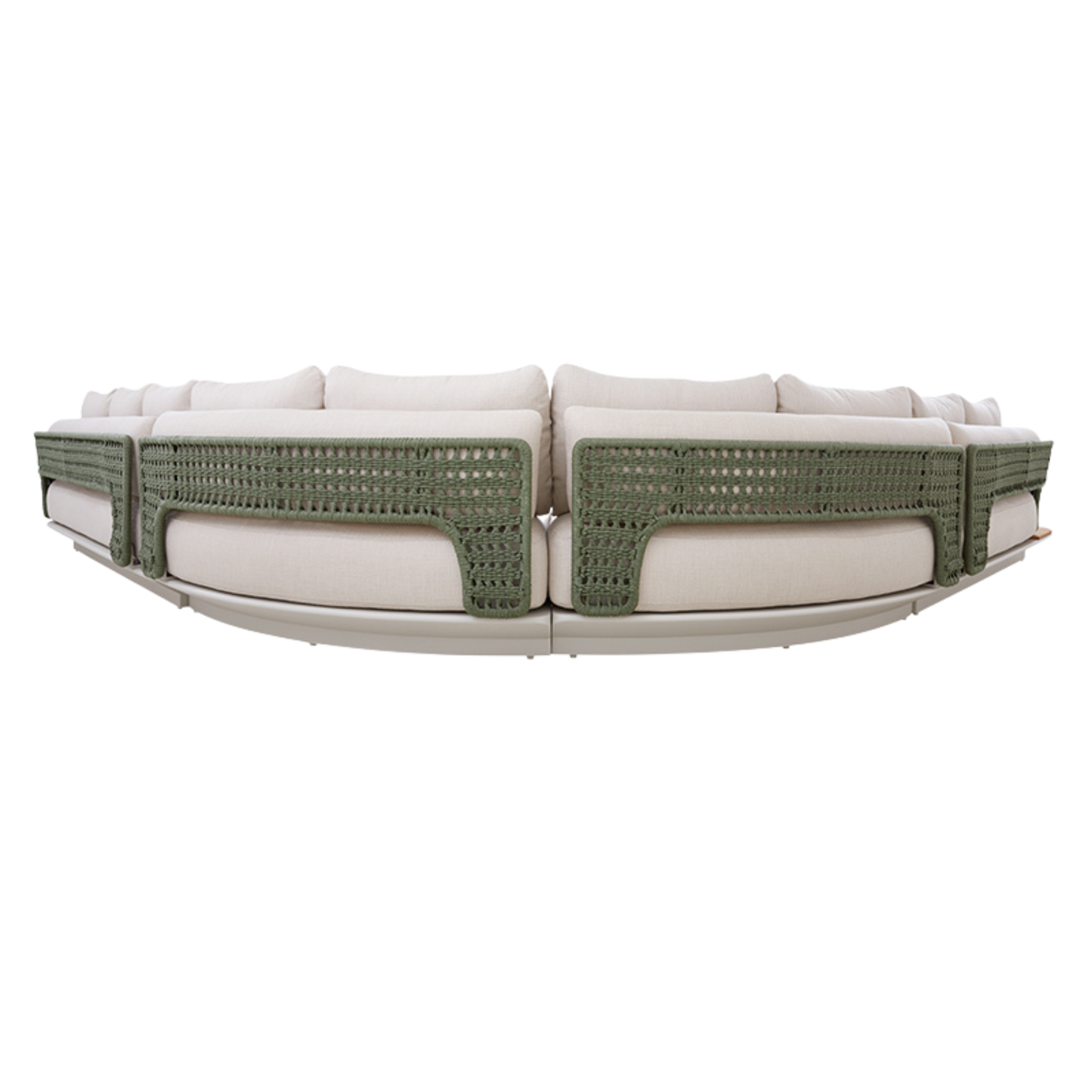 Bossa 9 Seater Outdoor Rope Lounge with Teak Side Panel