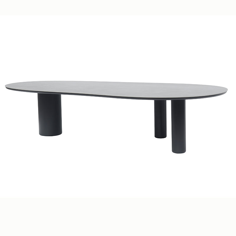 Amico Outdoor Ceramic Dining Table 320 cm in Beige / Charcoal