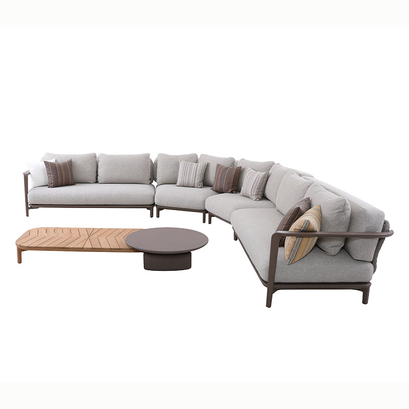 Aurora 6 Seater Outdoor Rope Lounge in Light Brown