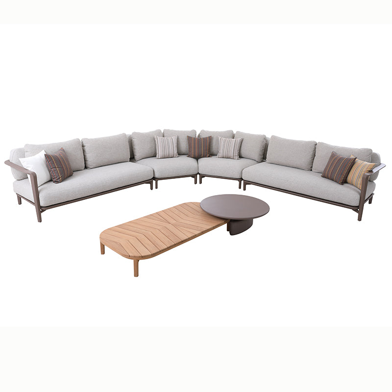 Aurora 6 Seater Outdoor Rope Lounge in Light Brown