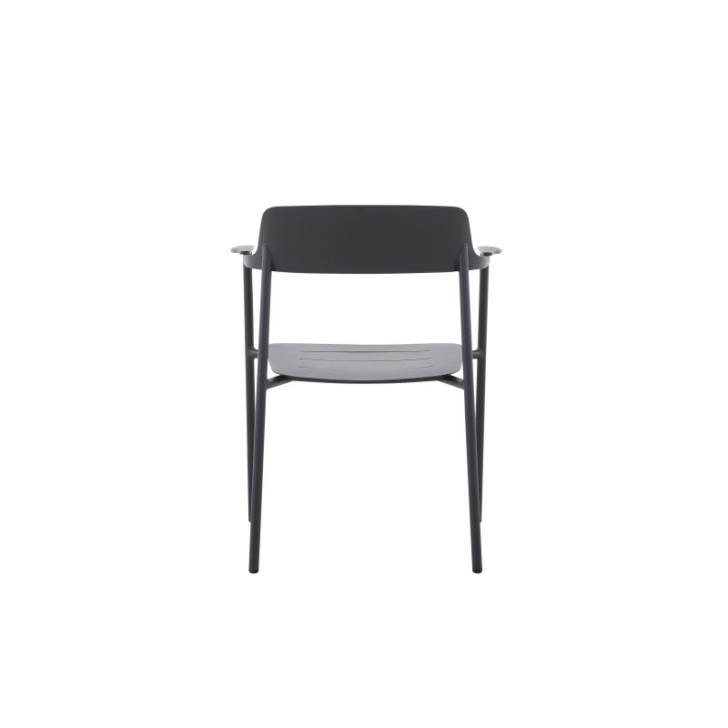 Aurora Outdoor Aluminium Dining Chair with Teak Arm with Cushion