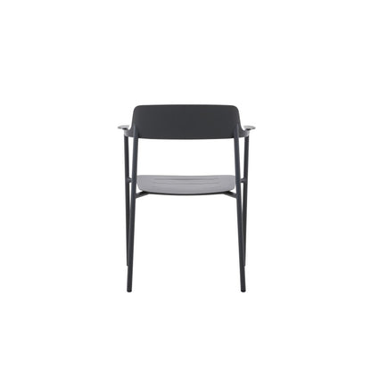 Aurora Outdoor Aluminium Dining Chair with Teak Arm with Cushion