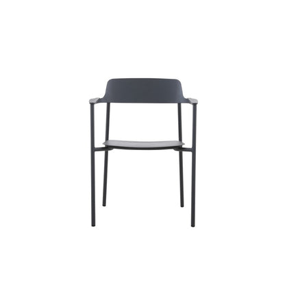 Aurora Outdoor Aluminium Dining Chair with Teak Arm with Cushion