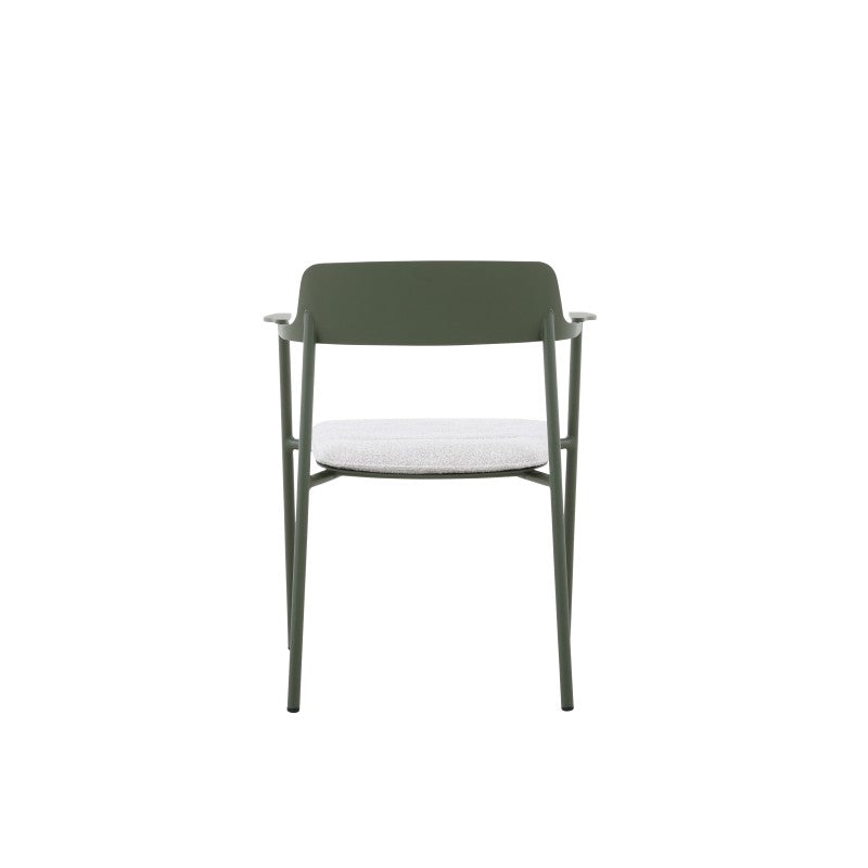 Aurora Outdoor Aluminium Dining Chair with Teak Arm with Cushion