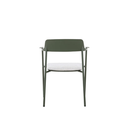 Aurora Outdoor Aluminium Dining Chair with Teak Arm with Cushion