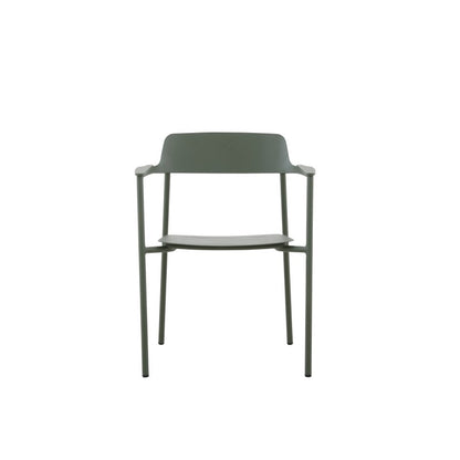 Aurora Outdoor Aluminium Dining Chair with Teak Arm with Cushion