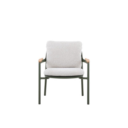 Aurora Outdoor Rope Leisure Chair with Teak Arm with Cushion