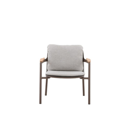 Aurora Outdoor Rope Leisure Chair with Teak Arm with Cushion