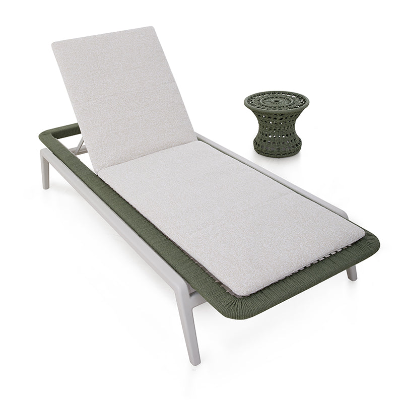Aurora Outdoor Rope Sunlounger with Side Table