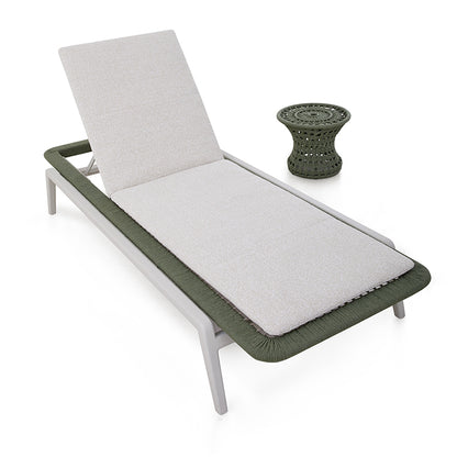 Aurora Outdoor Rope Sunlounger with Side Table