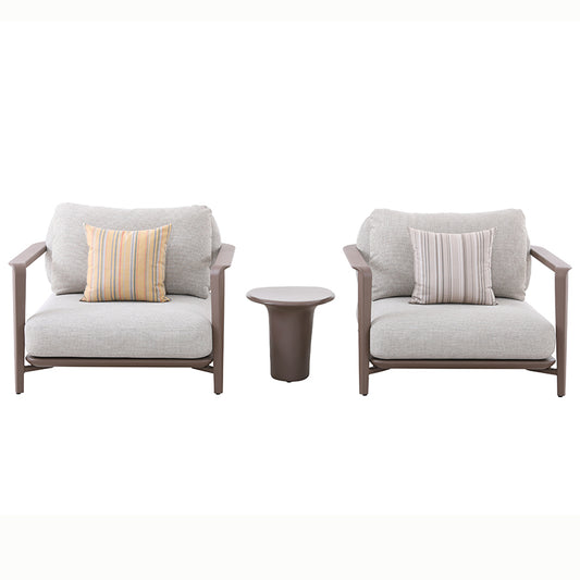 Aurora Outdoor Rope Lounge in Light Brown