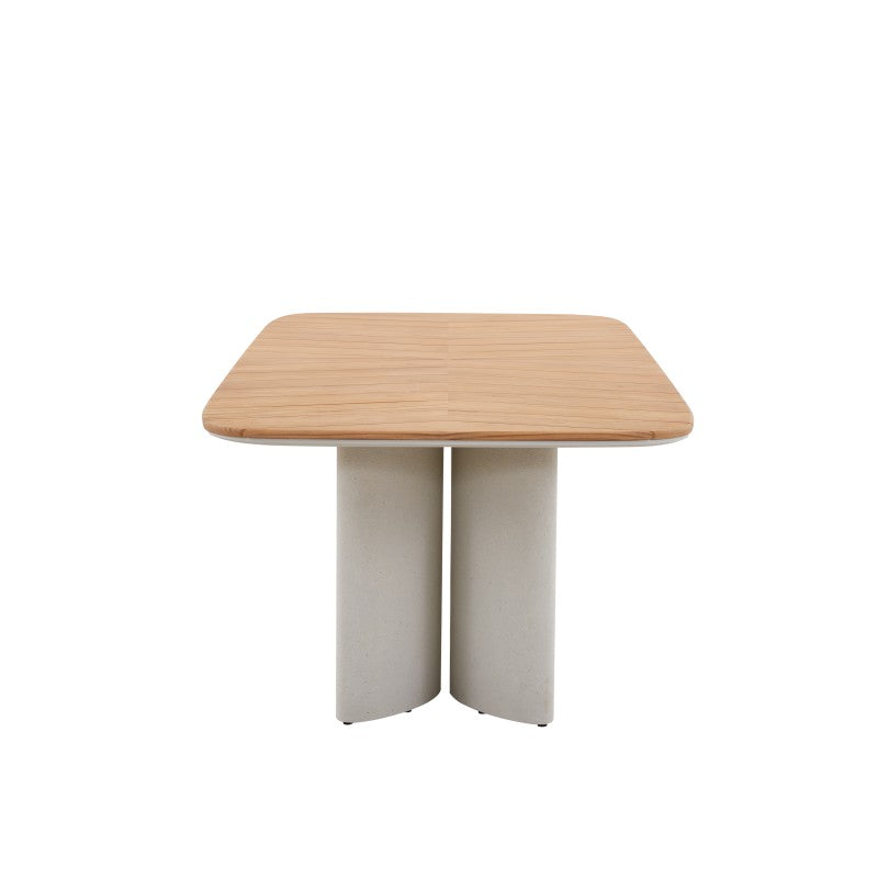 Aurora Outdoor Teak Dining Table 240 cm with Concrete Base