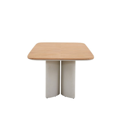 Aurora Outdoor Teak Dining Table 240 cm with Concrete Base