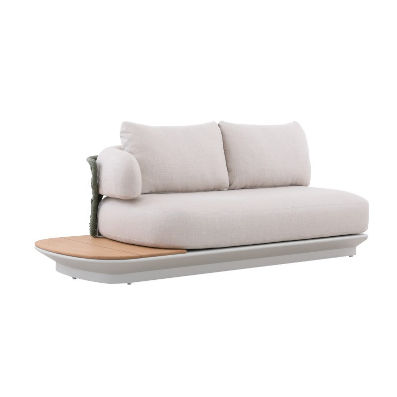 Bossa 9 Seater Outdoor Rope Lounge with Teak Side Panel