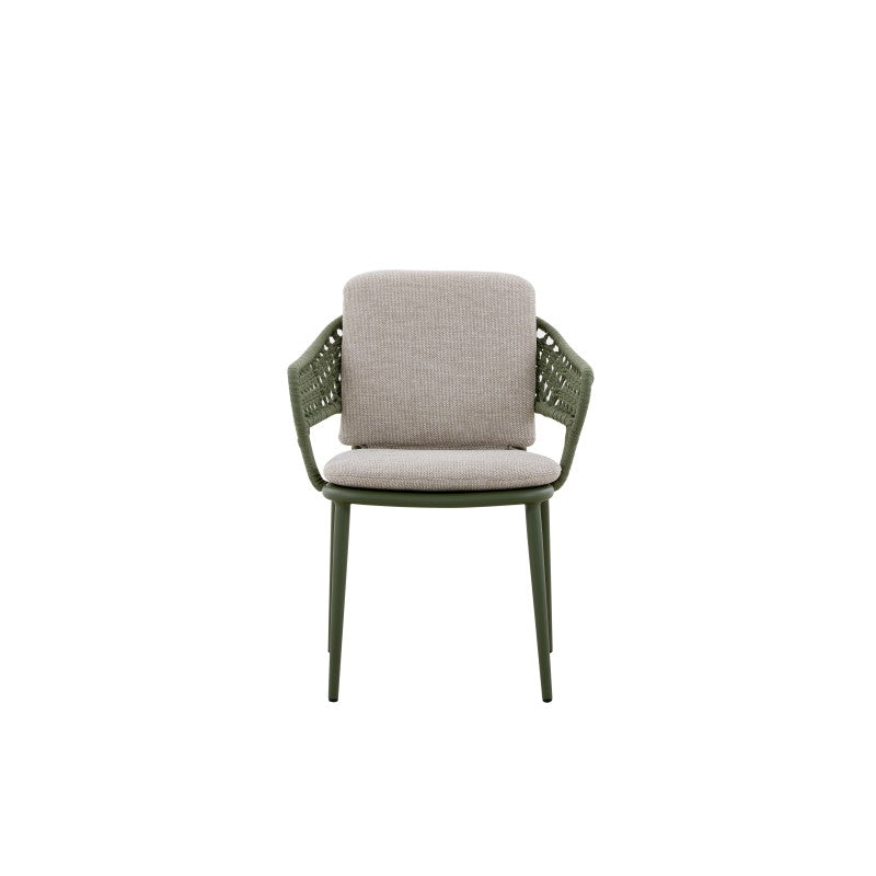 Bossa Outdoor Rope Dining Chair with Arm with Cushion