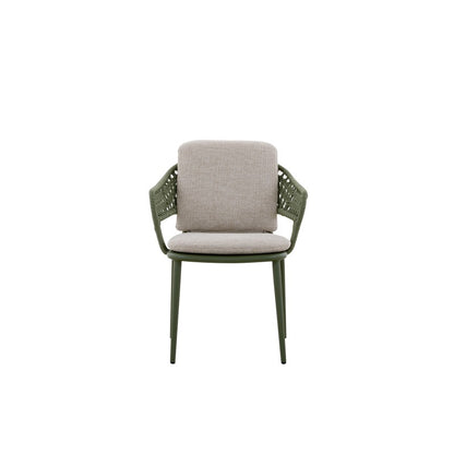 Bossa Outdoor Rope Dining Chair with Arm with Cushion