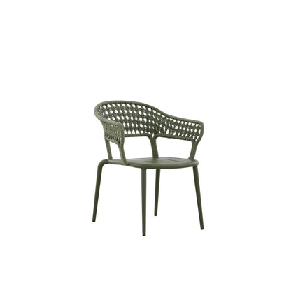 Bossa Outdoor Rope Dining Chair with Arm with Cushion