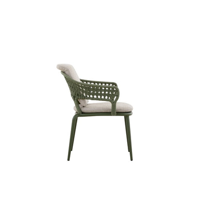 Bossa Outdoor Rope Dining Chair with Arm with Cushion