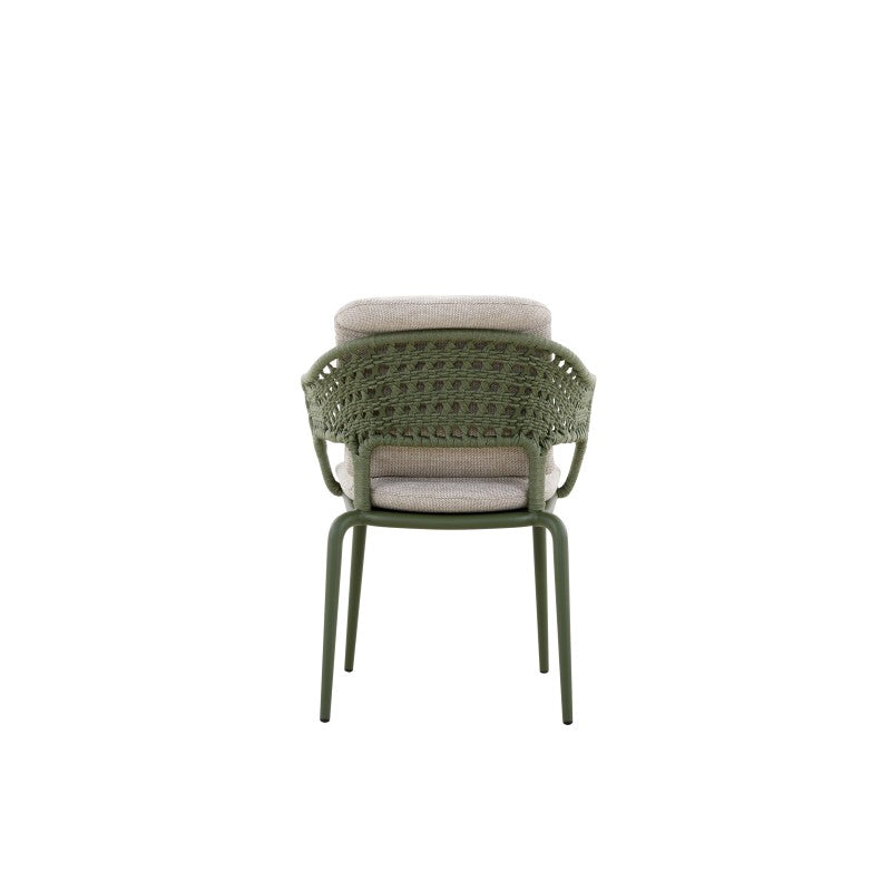 Bossa Outdoor Rope Dining Chair with Arm with Cushion