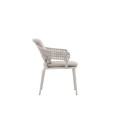Bossa Outdoor Rope Dining Chair with Arm with Cushion