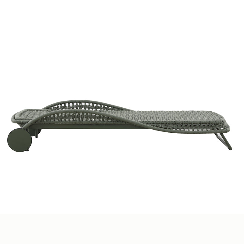Bossa Outdoor Rope Sunlounger in Blackish Green