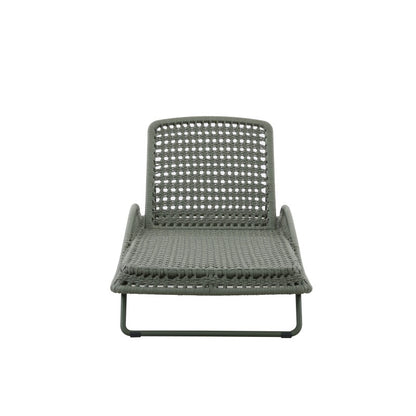 Bossa Outdoor Rope Sunlounger in Blackish Green