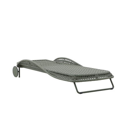 Bossa Outdoor Rope Sunlounger in Blackish Green