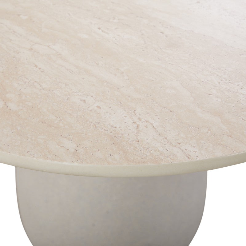 Aurora Outdoor Ceramic Dining Table 240 cm with Concrete Base in Beige