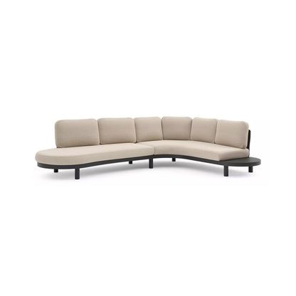 Palma Corner Lounge Set (Right) - Black / Rustic