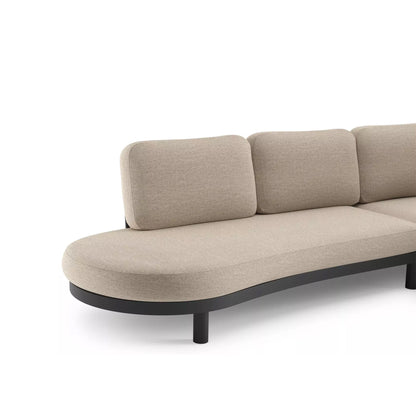 Palma Corner Lounge Set (Right) - Black / Rustic