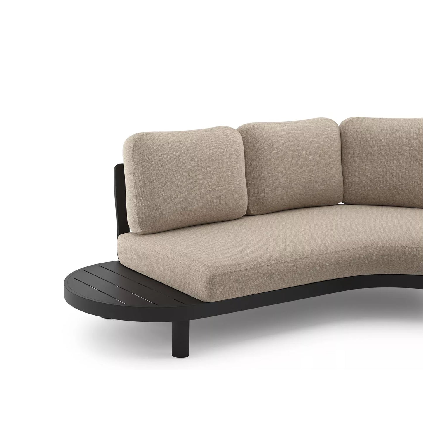 Palma Corner Lounge Set (Left) - Black / Rustic